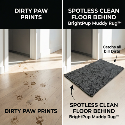 BrightPup Mud Mat — Ultra-Absorbent Clean Home Dog Rug