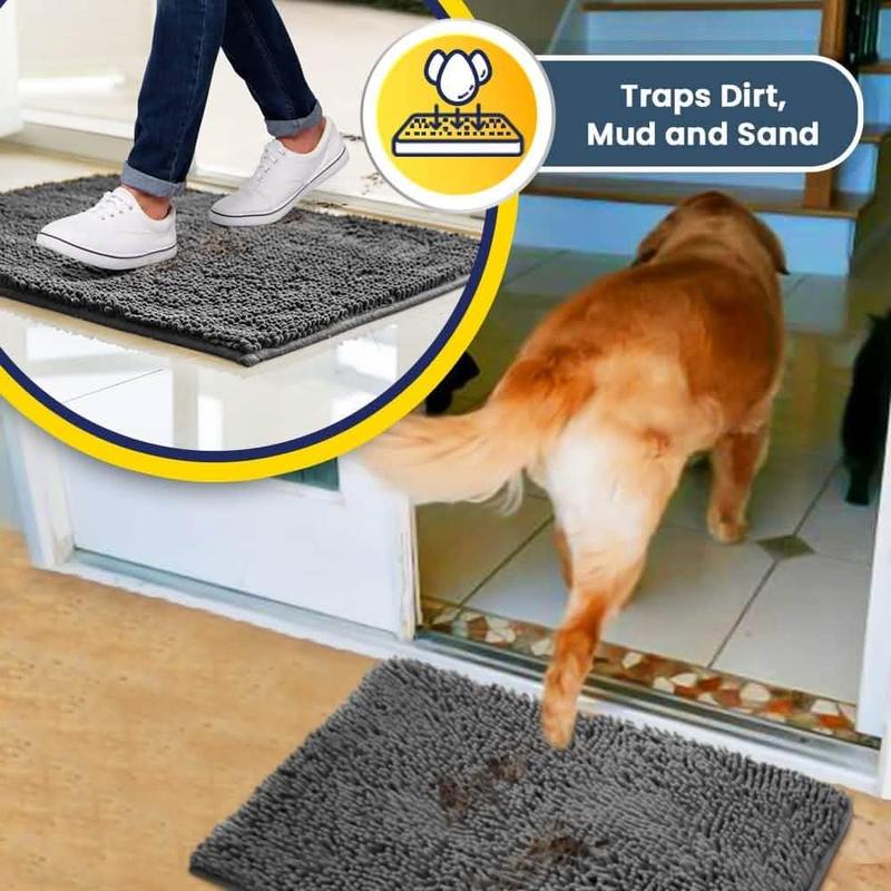 BrightPup Mud Mat — Ultra-Absorbent Clean Home Dog Rug