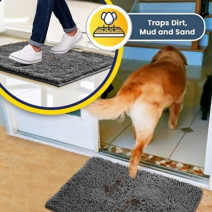 BrightPup Mud Mat — Ultra-Absorbent Clean Home Dog Rug